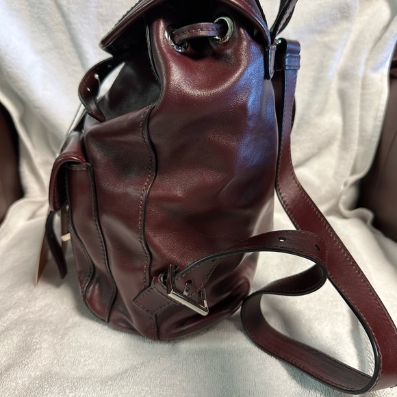 Prada Burgundy Leather Backpack - Picture 11 of 16
